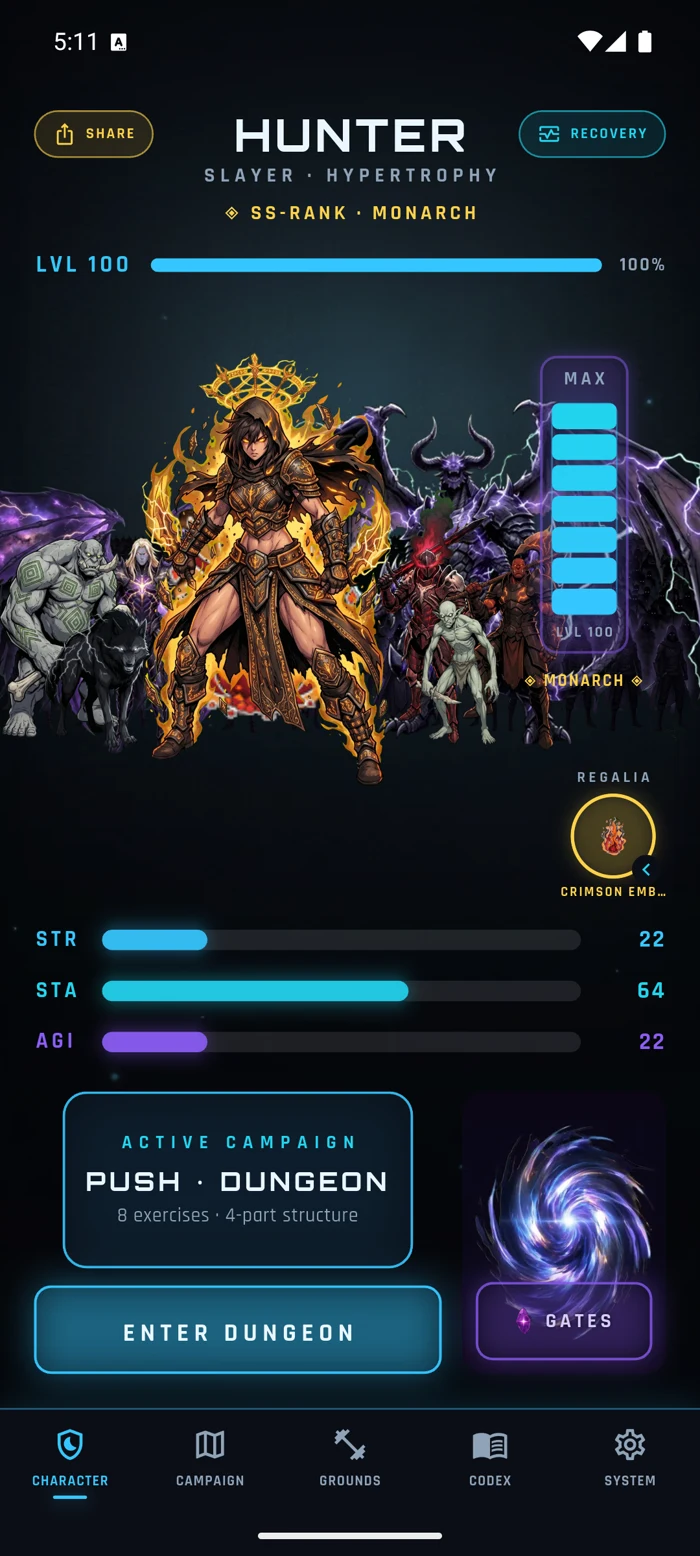 Character sheet